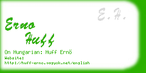 erno huff business card
